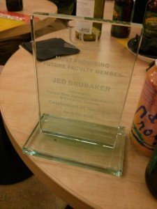 Most Promising Future Faculty Member - Jed Brubaker
